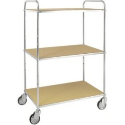 Hyllvagn Telma ESD, 4 länkhjul, 3 hyllor, LxBxH 980 x 585 x 1445 mm, 2