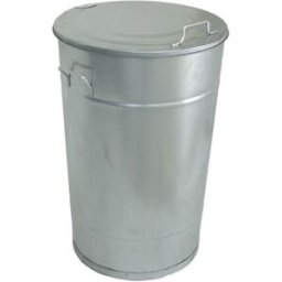 Soptunna av plåt, 115 l, H 780 mm, galvad