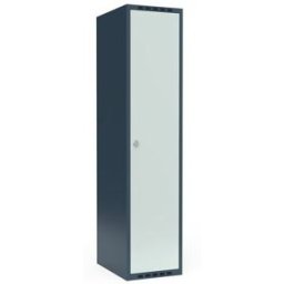 Klädskåp Fydor SMG, BxDxH 400x550x1752 mm, 1 dörr i 1 skåp, plant tak,