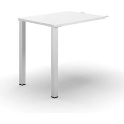 Kopplingsbord till Hörnskrivbord Duo-U, LxB 800x600 mm, vit/vit