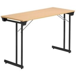 Utbildningsbord Hatty, 1200x500 mm, bok/svart