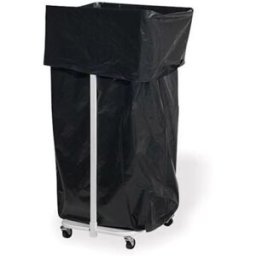 Sopsäckshållare med 4 länkhjul, 240 liter, vit