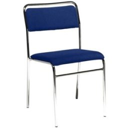 Konferensstol Ronny, utan armstöd, kromstativ, blå