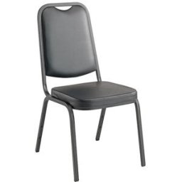 Stol Style, med konstläder, svart/svart
