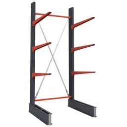 Grenställ Attillo, enkelsidig, HxB 3000 x 1500 mm, arm 1000 mm, grunds
