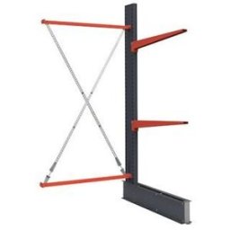 Grenställ Attillo, enkelsidig, HxB 2500 x 2000 mm, arm 1000 mm, utbygg