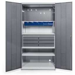 Verktygsskåp Gari, paket 3, BxDxH 1020x540x2000 mm, max 500 kg, grå, c