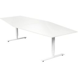 Konferensbord Grande, 5600x1200 mm, vit/vit