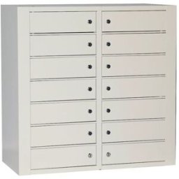 Fackmodul till säkerhetsskåp Thio, 14-fack, 870x880x380 mm, till säker