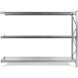 Lagerhylla Maxi, utbyggnad, BxDxH 2720x600x2000, galvade hyllplan