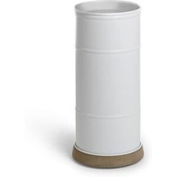 Soptunna Brooklyn Bin, H 710 mm, betongfot, singel utan lock, vit