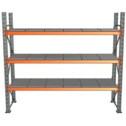 Näthylla till pallställ Herkules, grundsektion 3 nät-hyllplan, 2500x13