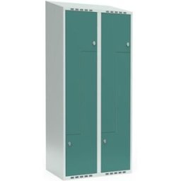 Z-skåp Fydor SMZ, 800x550x1900 mm, 4 dörrar i 2 skåp, sluttande tak, g