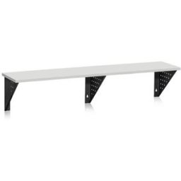 Omklädningsbänk Sege, vägghängd, L 1500 mm, ljusgrå laminat