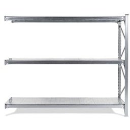 Lagerhylla Maxi, utbyggnad, BxDxH 2420x800x2000, galvade hyllplan