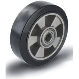 Elastiskt massivgummihjul, ØxB 80x38 mm, löst hjul, max 120 kg