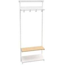Klädfack Savalen, vägghängd, B 600 mm, vit, modell D, grund
