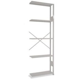 Lagerhylla Vit/Vit, utbyggnad, BxDxH 965x300x3000, öppen