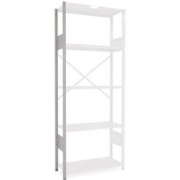 Lagerhylla Hyllgavelstege, öppen, DxH 400x2500, vit