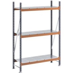 Hyllställ Aleyna, belastning per sektion 1600 kg, med stålhyllor, HxBx