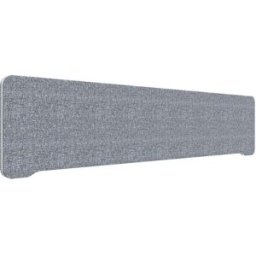 Bordsskärm Edge, 1800x400 mm, toppmonterad grå, vit