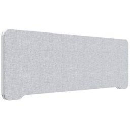 Bordsskärm Edge, 1200x400 mm, toppmonterad ljusgrå, vit