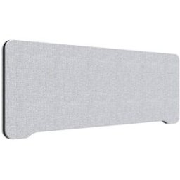 Bordsskärm Edge, 1200x400 mm, toppmonterad, ljusgrå, svart