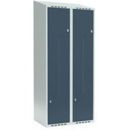 Z-skåp Fydor SMZ, 800x550x1900 mm, 4 dörrar i 2 skåp, sluttande tak, g