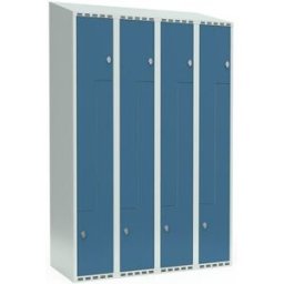 Z-skåp Fydor SMZ, 1200x550x1900 mm, 8 dörrar i 4 skåp, sluttande tak,