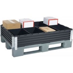 Fackindelning av återvunnen plast, 8 fack, till 1200x1000 mm