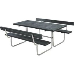 Bänkbord Elis Komposit, med ryggstöd för 6 personer, längd 1770 mm, gr