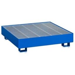 Fatpall med gallerdurk, 4 oljefat, 310 liter