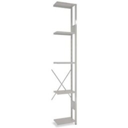 Lagerhylla Vit/Vit, halvutbyggnad, BxDxH 500x300x3000, öppen