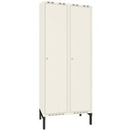 Klädskåp Sonesson, BxDxH 800x550x1900 mm, benstativ, 2 dörrar i 2 skåp