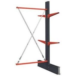 Grenställ Attillo, dubbelsidig, HxB 2500 x 1000 mm, arm 600 mm, utbygg