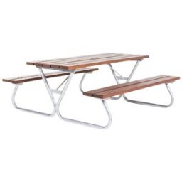 Picknickbord Robust, LxBxH 1750 x 1750 x 740 mm, brun