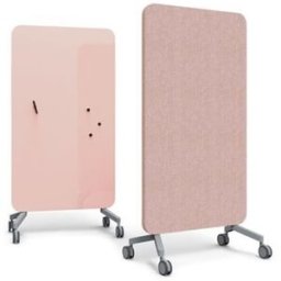Whiteboard glas Lintex Mood fabric mobile, rosa, BxH 1000x1960 mm