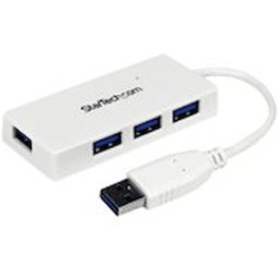 Startech BÃ¤rbar SuperSpeed mini USB 3.0-hubb med 4 portar - Vit