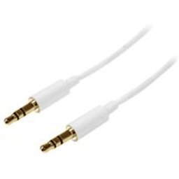 Startech 1m White Slim 3.5mm Stereo Audio Cable - 3.5mm Audio