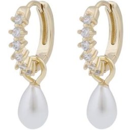 SNÖ of Sweden Lucy drop ring örhängen g/white 1345-7400362