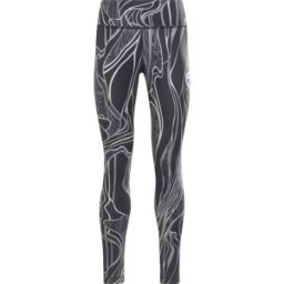 Reebok Women's Lux Perform Nature Grown Print Mid-Rise Leggings Black XS