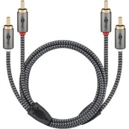 Goobay Plus stereo RCA 1 meter Svart