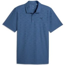 Puma Mens MATTR Deco Jacquard Polo - Dark Indigo