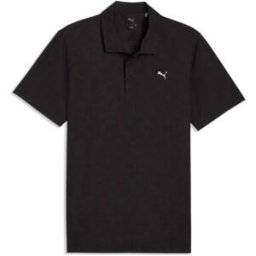Puma Mens MATTR Deco Jacquard Polo - Black
