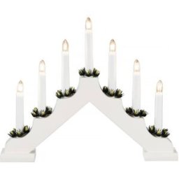 Konstsmide Elljusstake, vit, 7 ljus, LED, 230V