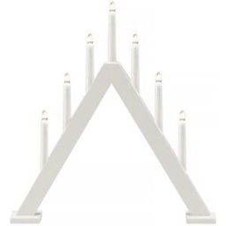 Konstsmide Elljusstake, Trä, vit, 7 Ljus, LED