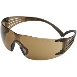 3M Skyddsglasögon SecureFit 400, brun lins med reptålig anti-fog-beläggning, svart/b