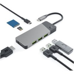 GreenCell USB-C dockningsstation till USB-C PD 85W, HDMI (4K 60Hz), 3xUSB 3.1 samt SD-kort