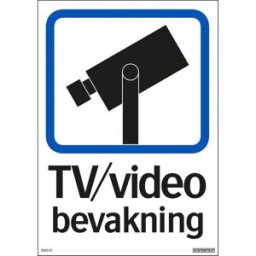 SYSTEMTEXT Dekal TV/video bevakning 148x210mm