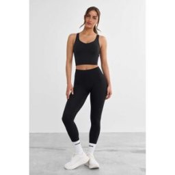 FAMME Signature Scrunch Leggings Black XS